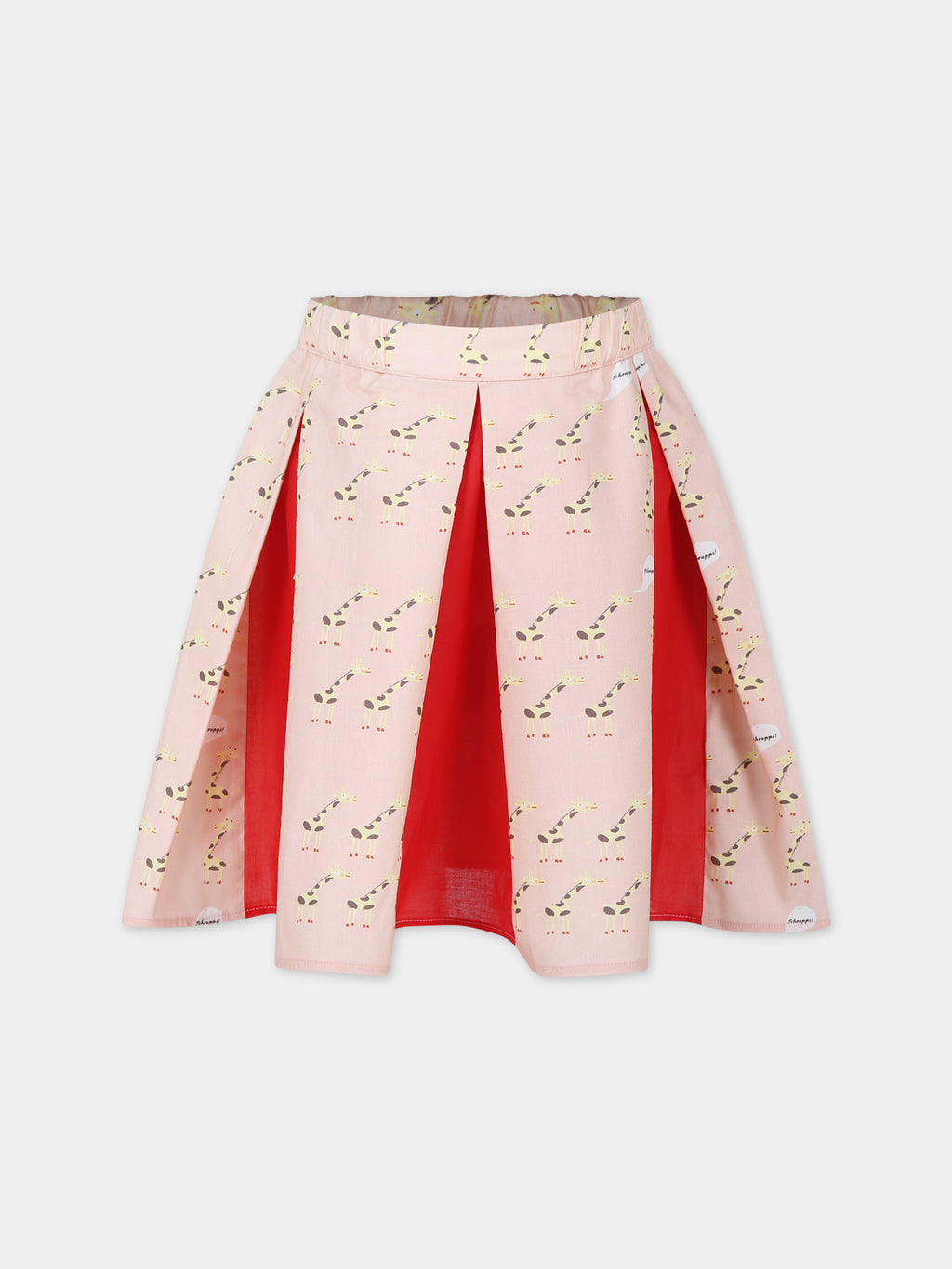 Pink skirt for girl with giraffes